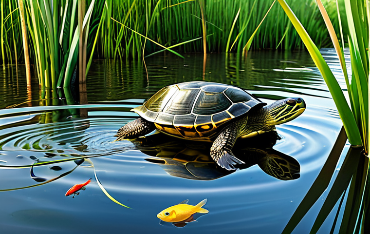 거북이 자연 서식지 연구 - Terrestrial Turtle Ecosystem**

"A fully clothed wildlife photographer capturing a detailed close-up...